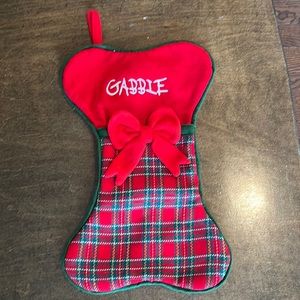 Tartan Plaid Dog Christmas stocking